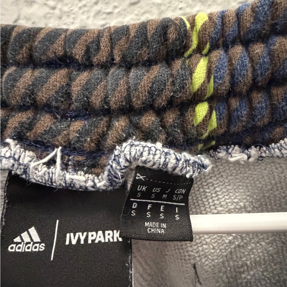 adidas Navy Jogger Pants with Yellow Stripes - Picture 2 of 2